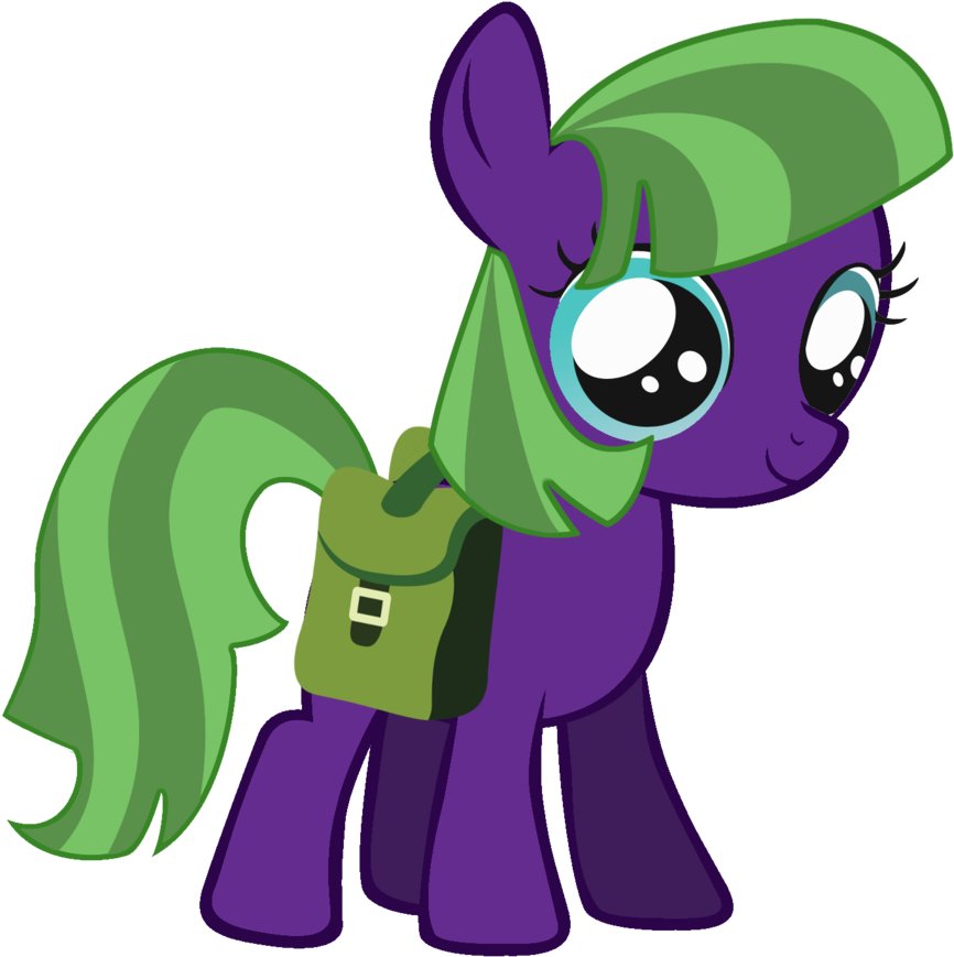 Bag, Bags, Blue Eyes, Carrying, Cute, Female, Filly, - Cartoon Clipart (1127x1024), Png Download