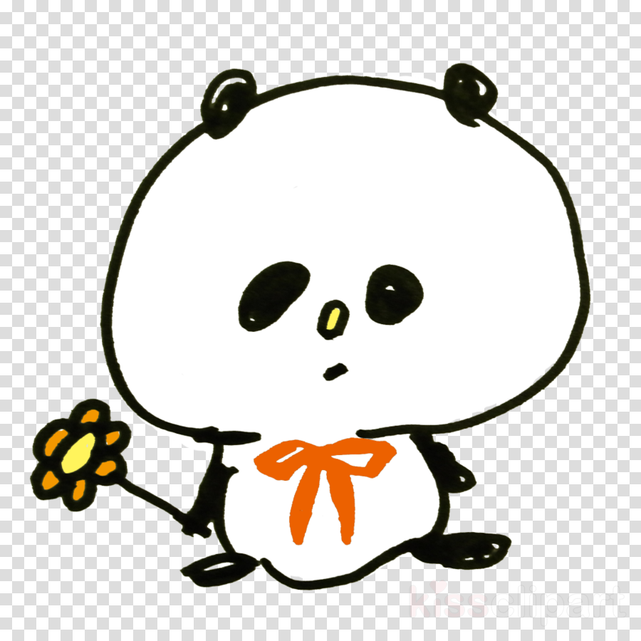 Giant Panda Bear Clip Art - Cartoon - Png Download (900x900), Png Download