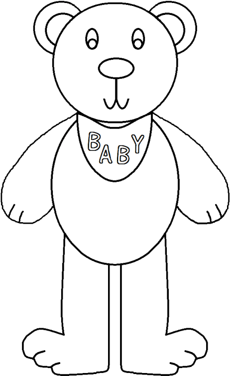 Papa Bear Cartoon Black And White Clipart (472x782), Png Download