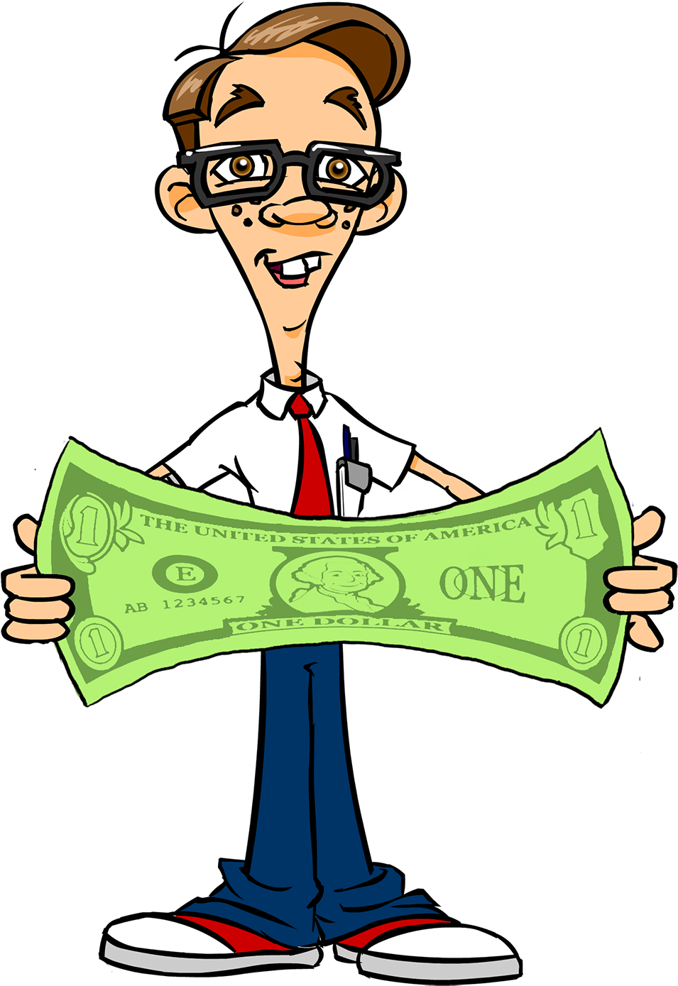 Money Nerd Clipart (1000x1448), Png Download