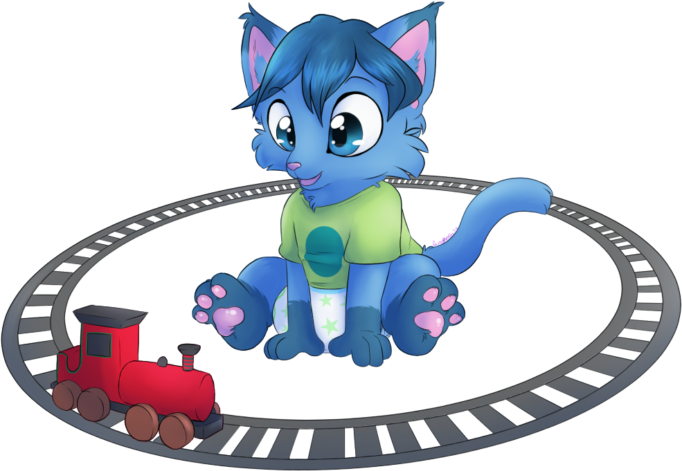 Playing Trains - Cartoon Clipart (1100x900), Png Download