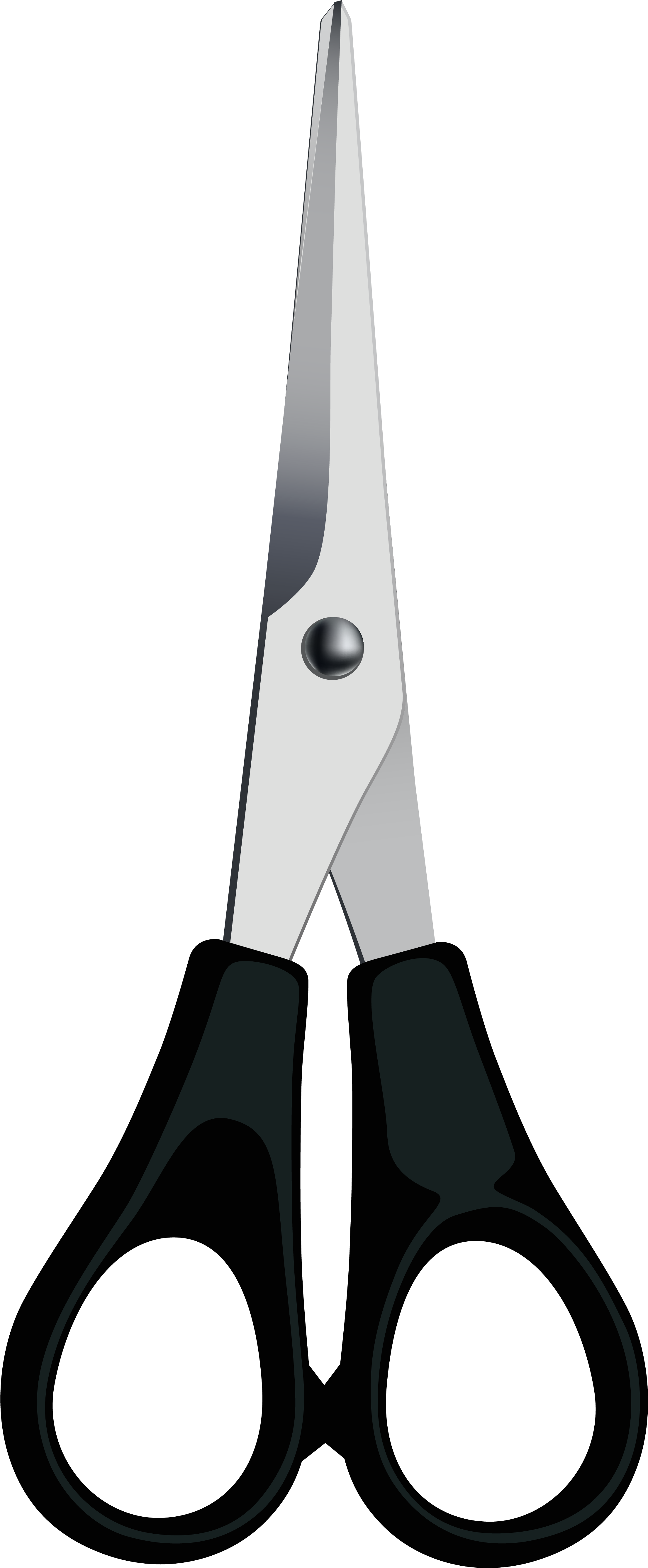 Cây Kéo Đen Clipart (2482x5510), Png Download