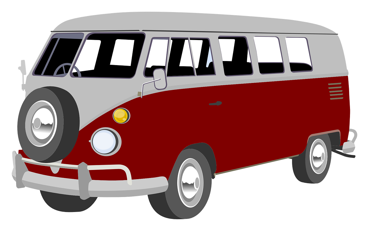 Rv Clipart Motorhome - Red Volkswagen Bus Clipart - Png Download (1280x802), Png Download