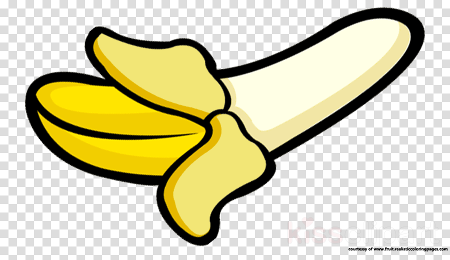 Cartoon Peeled Banana Clipart Banana Banaani Clip Art - Black And White Icons Plane - Png Download (900x520), Png Download