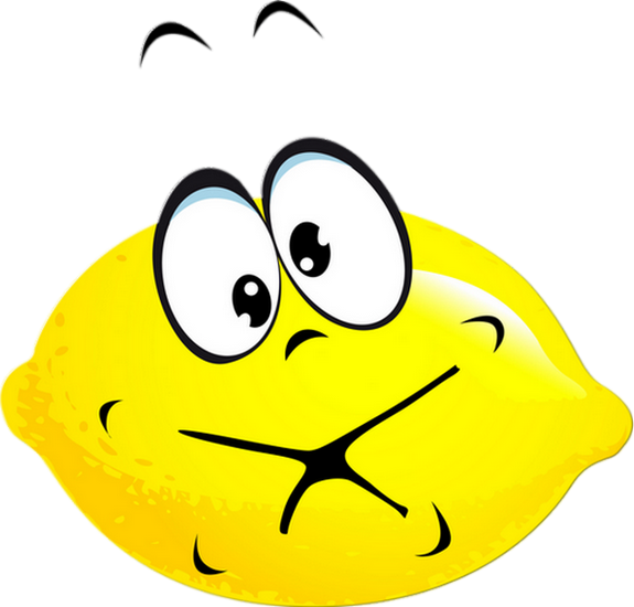 Citron - Émoticône - Lemon Cartoon - Limone - Clipart - Citron Smiley - Png Download (575x550), Png Download