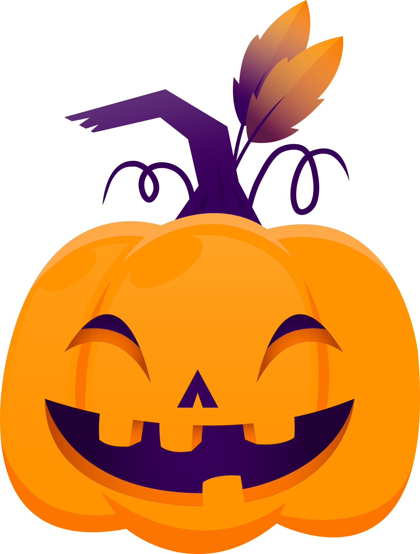 Bright Costumes Wearing Dark Colours Makes It Harder - Halloween Pumpkin Clipart (1385x1825), Png Download