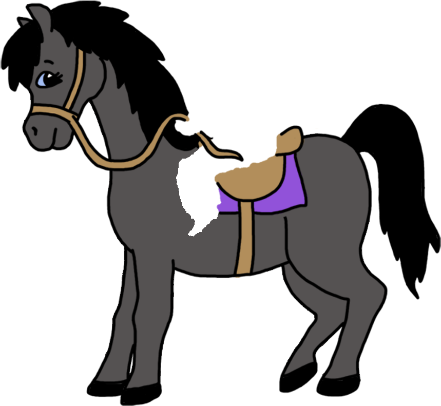 Girl On Horse Personalized Christmas Ornament Mandys - Cartoon Horse Eyes Clipart (1000x1000), Png Download