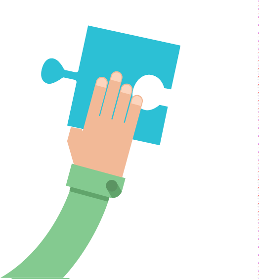 Got A Great Idea But Can't Seem To Piece The Puzzle - Puzzle On Hand Png Clipart (600x562), Png Download