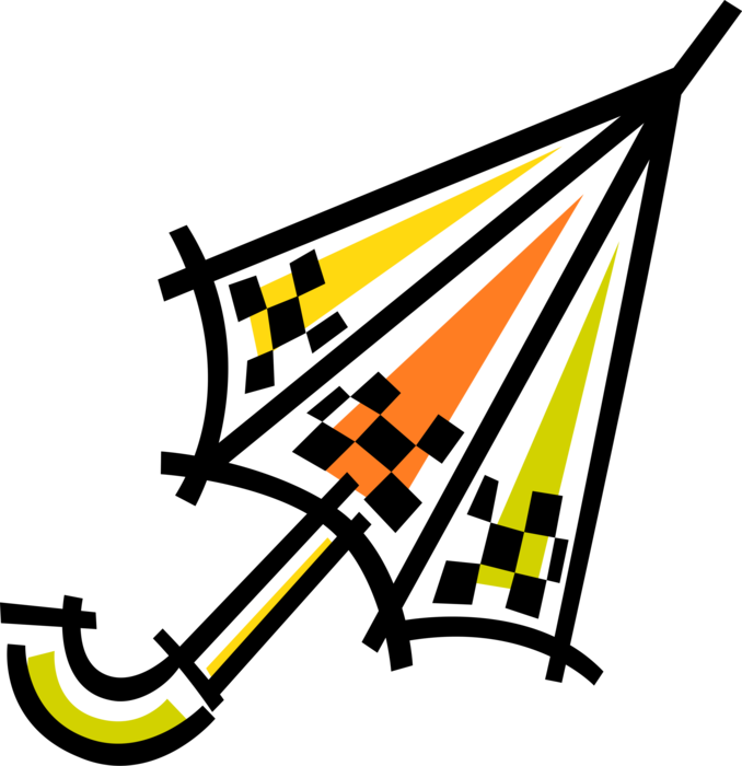 Vector Illustration Of Closed Umbrella Or Parasol Rain Clipart (678x700), Png Download