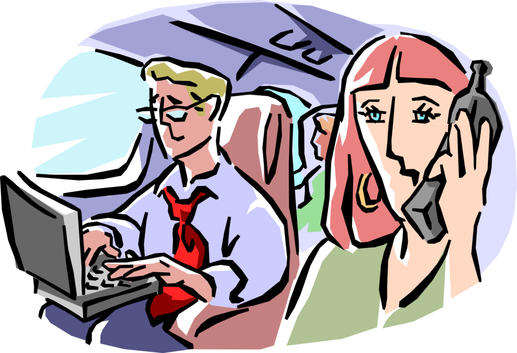 Banner Royalty Free Download Associates Travel By Air - People On A Plane Cartoon Clipart (1025x700), Png Download
