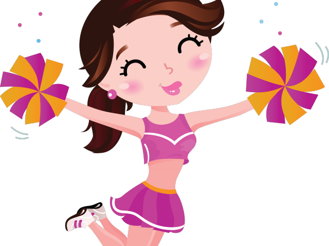 Monster Waves Clipart Cheerleader - Cheerleader Png Transparent Png (640x480), Png Download
