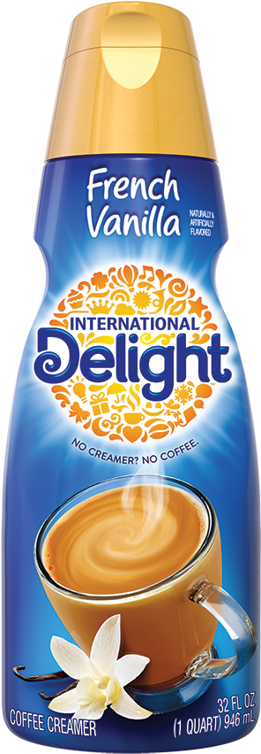French Vanilla Coffee Creamer - International Delight Creamer French Vanilla Clipart (800x860), Png Download