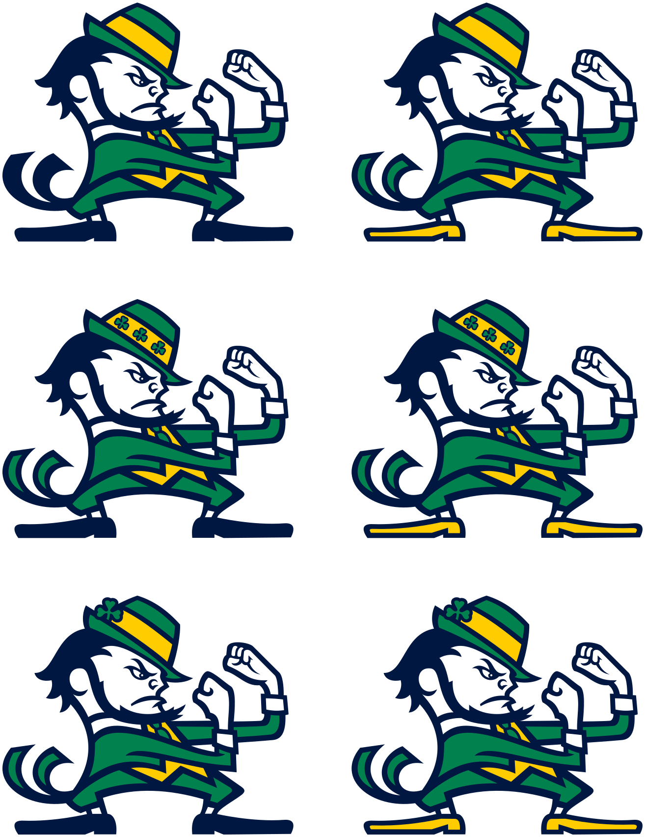 Leprechaun Clipart Notre Dame - Wincraft Notre Dame Fighting Irish Die-cut Decal - - Png Download (1314x1704), Png Download
