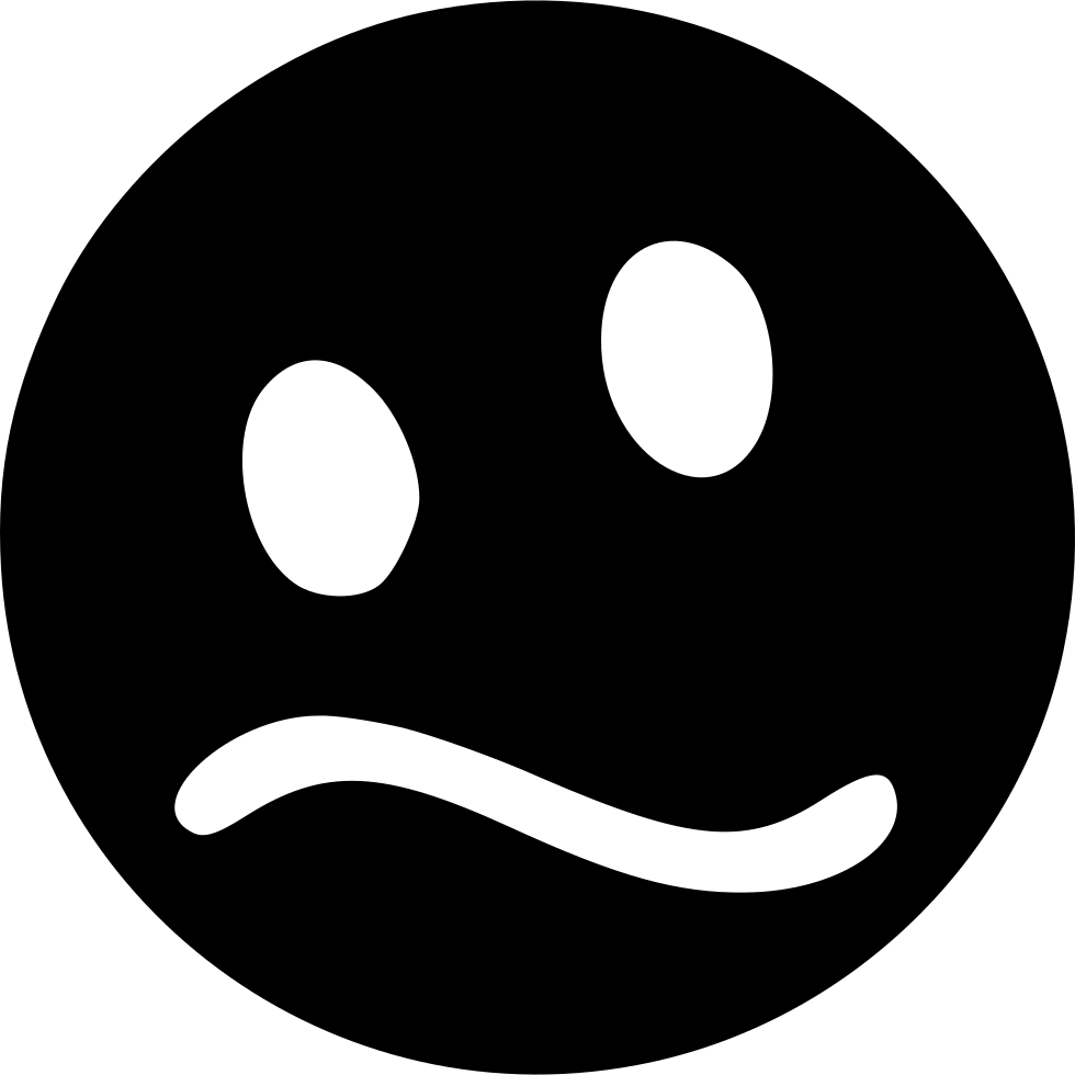 Emoticon Confused Comments - White Clipart (980x980), Png Download