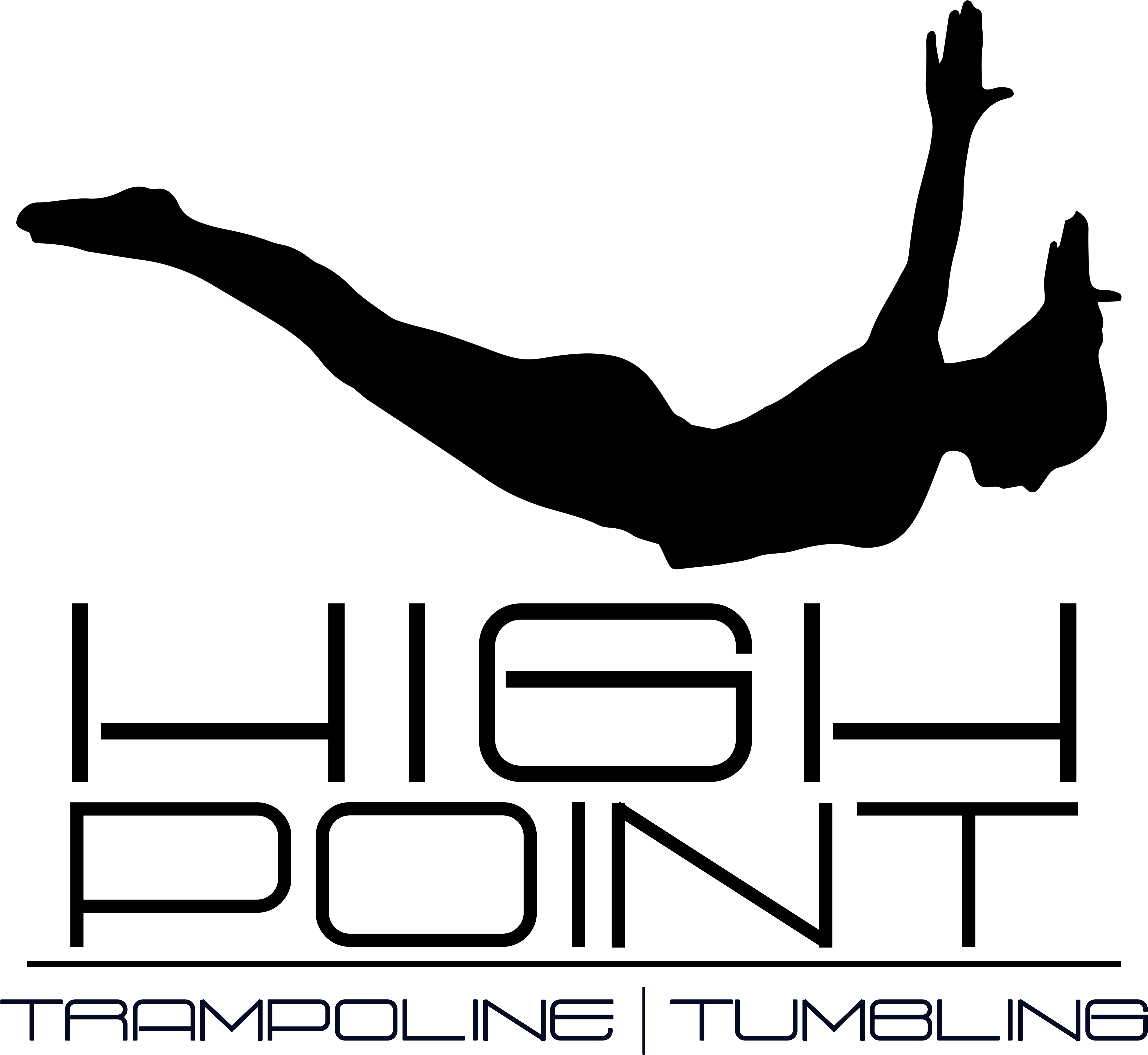Highpoint Gymnastics - Silhouette Clipart (5000x5000), Png Download