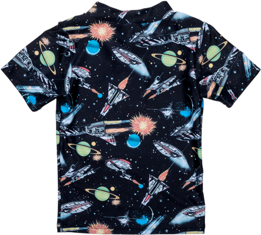 Rock Your Kid Space Invader Rashie - Rash Guard Clipart (630x630), Png Download