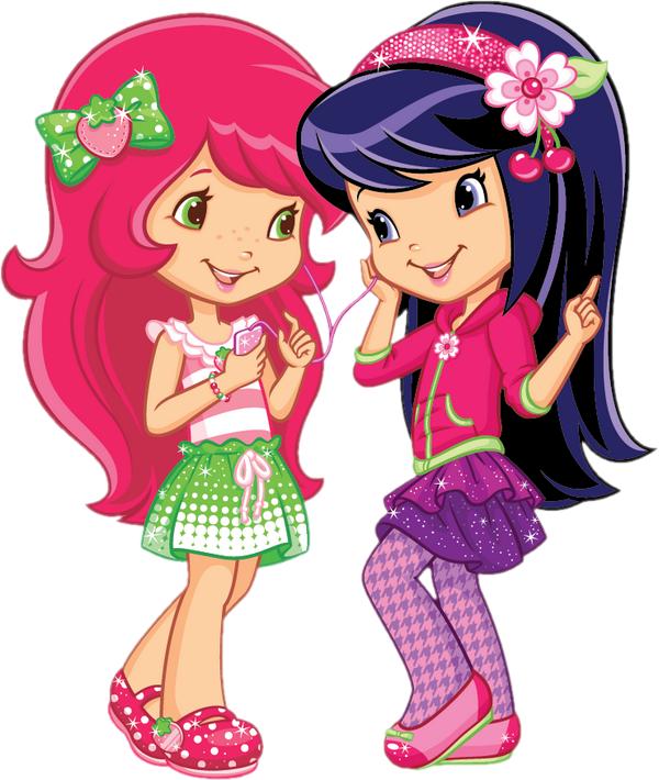 Strawberry And Cherry - Strawberry Shortcake & Cherry Jam 16 X 16 Canvas Clipart (600x710), Png Download