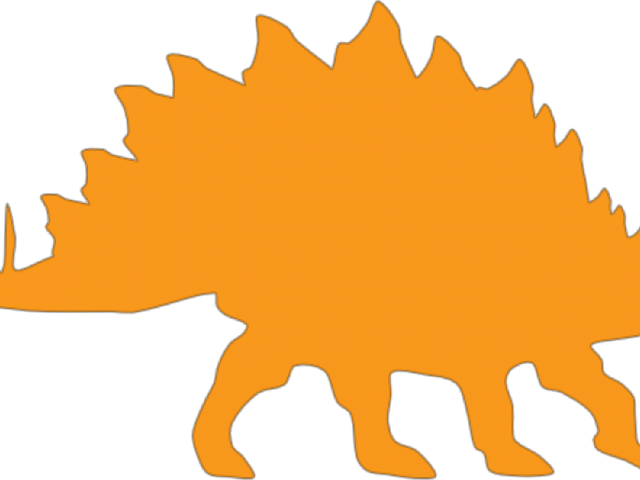 Stegosaurus Silhouette Transparent Clipart (640x480), Png Download