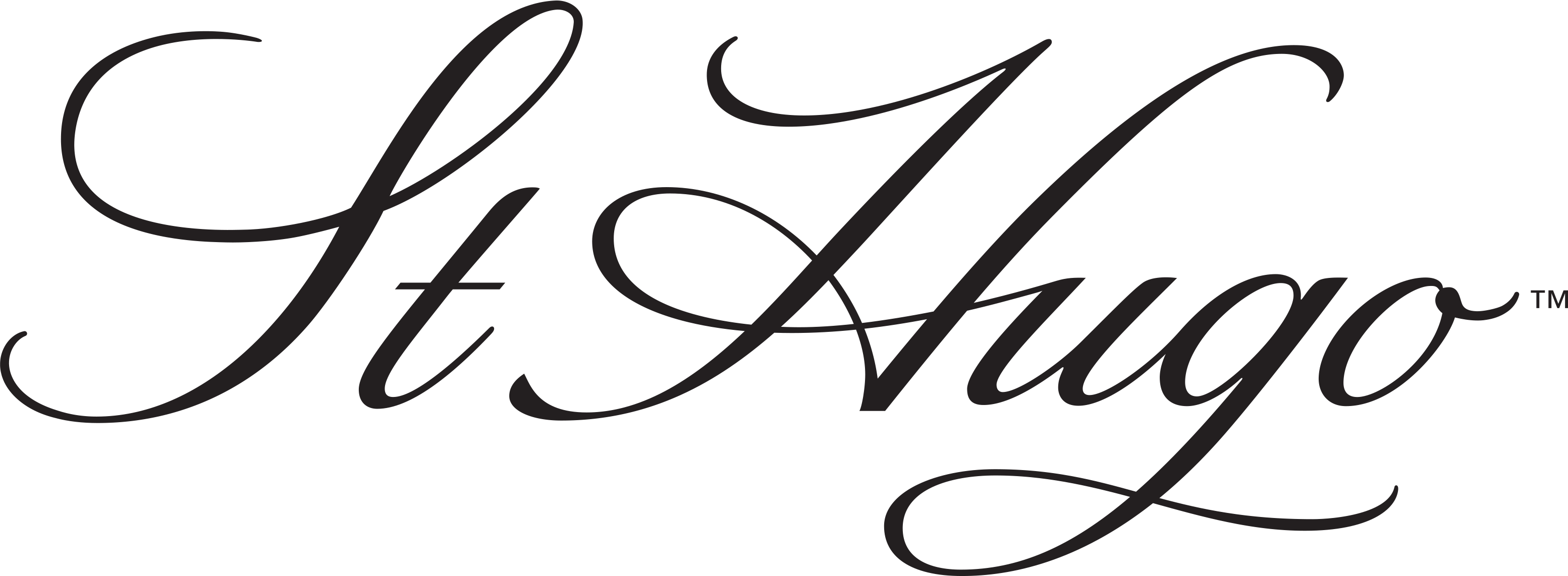 St Hugo - St Hugo Wine Logo Clipart (3107x1142), Png Download