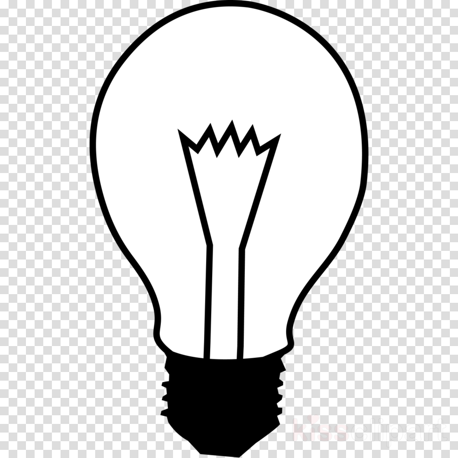 Bulb Black And White Clipart Incandescent Light Bulb - Clip Art - Png Download (900x900), Png Download