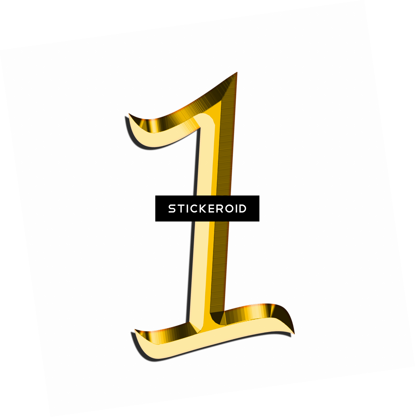 Golden Number - Calligraphy Clipart (1435x1444), Png Download