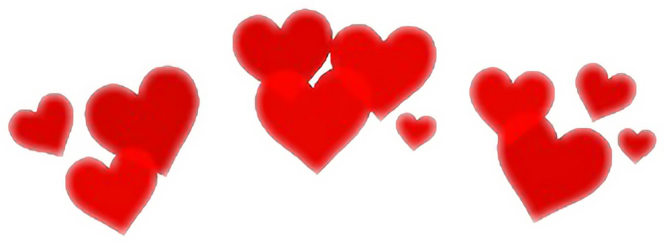 Heart Crown Cute Filter Red Remixit Freetoedit Interest - Macbook Heart Effects Png Clipart (1304x480), Png Download