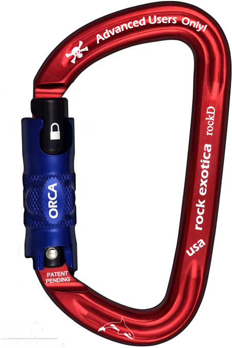 Rockd Orca-lock Carabiner - Carabiner Clipart (500x724), Png Download