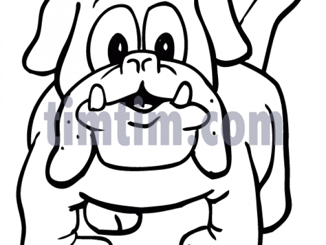 Cartoon Picture Of A Bulldog - Drawing Clipart (640x480), Png Download