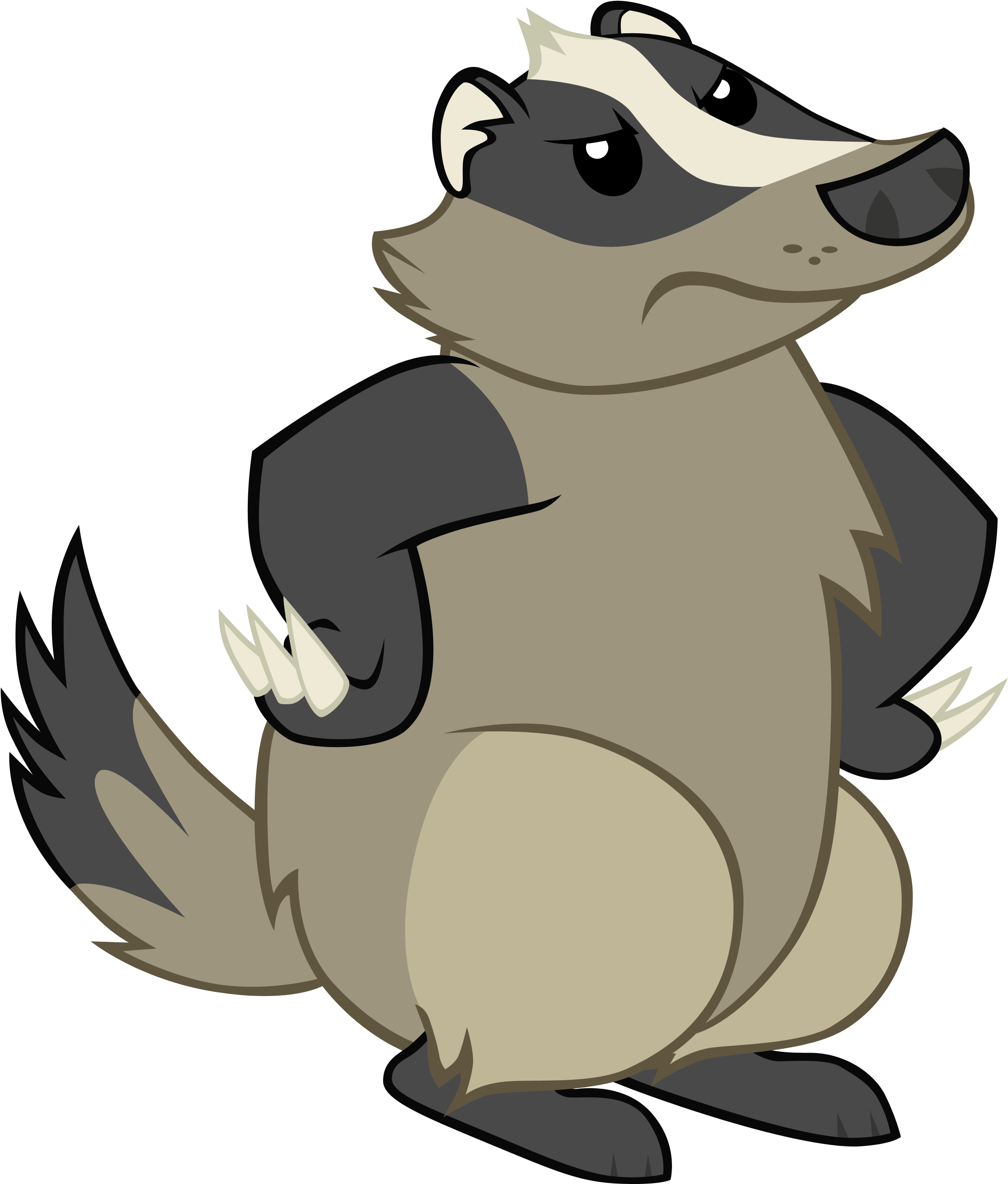 Transparent Badger Clipart - Png Download (2620x3045), Png Download