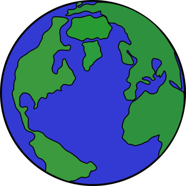 Cartoon Globe Clipart (600x600), Png Download