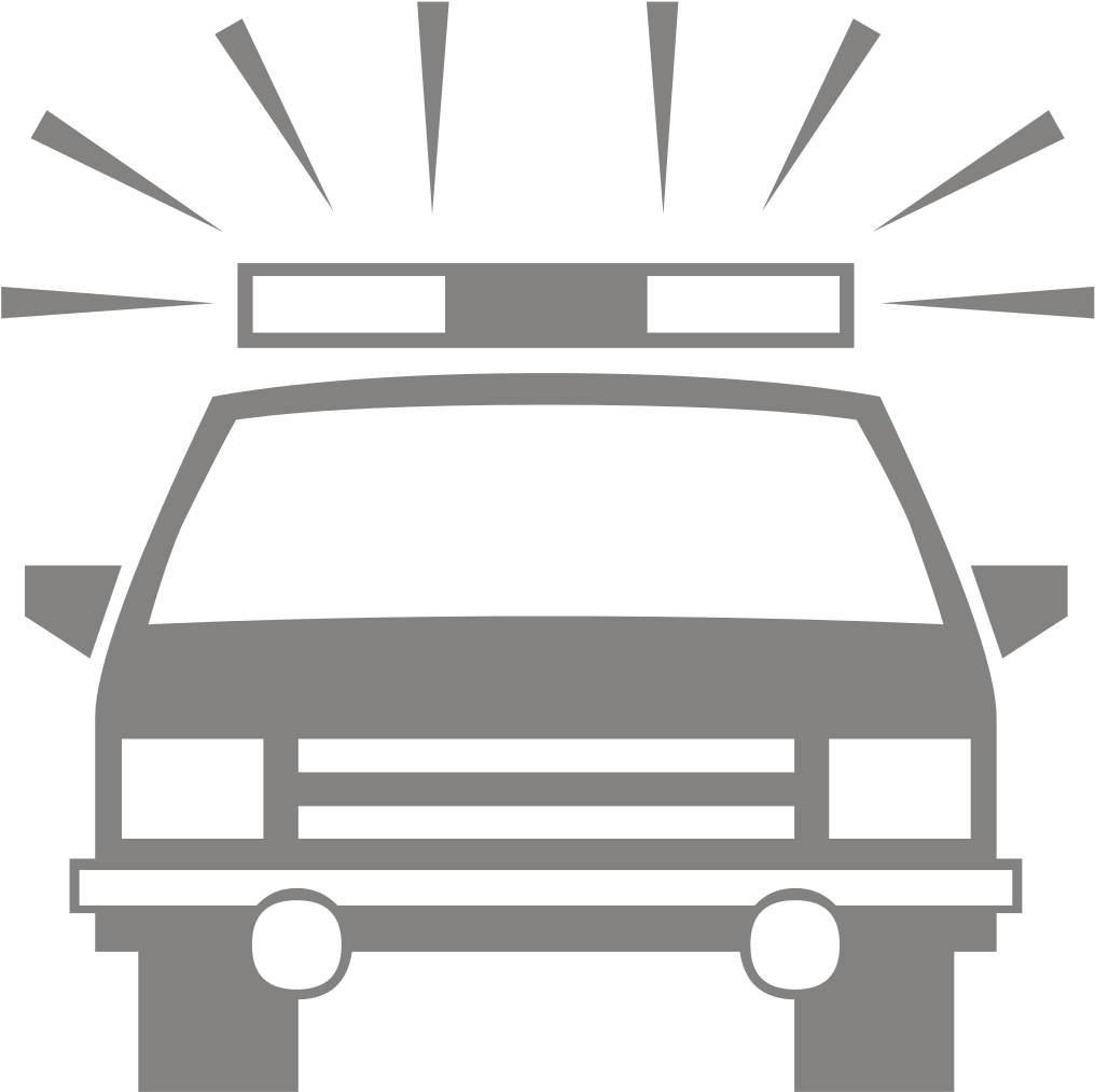 Cop Clipart Police Car - Silhouette Police Car Clipart - Png Download (1024x1024), Png Download