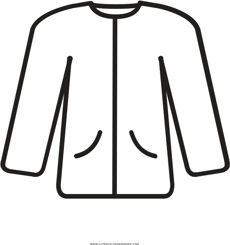 Download Jacket Coloring Page Line Art Clipart (1784825) PinClipart