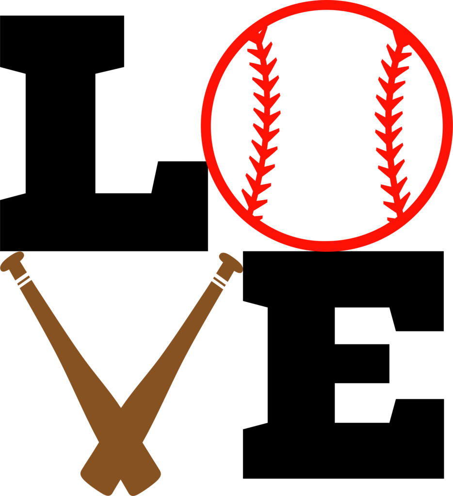 Love Baseball- Bat And Ball Albb Blanks Png Free Stock - Visual Acuity Clipart (934x1024), Png Download