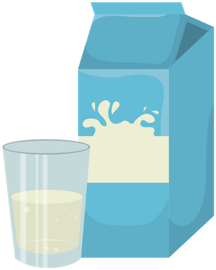 The Importance Of Calcium - Caja De Leche Con Vaso Clipart (672x480), Png Download
