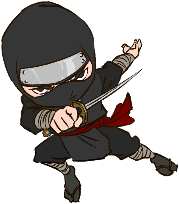Shurikens Fly By Inches From Your Face While He Slices - Ninja Png Clipart (668x718), Png Download