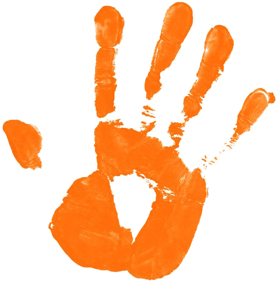 Printing Clip Art Transprent - Kids Hand Prints - Png Download (564x579), Png Download