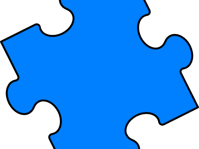 Puzzle Cliparts - Blue Puzzle Piece Clipart - Png Download (640x480), Png Download