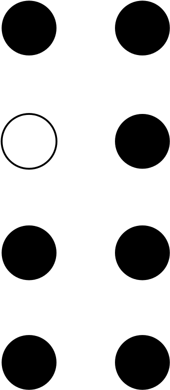File - Braille8 Dots-1453678 - Svg - Circle Clipart (573x1023), Png Download