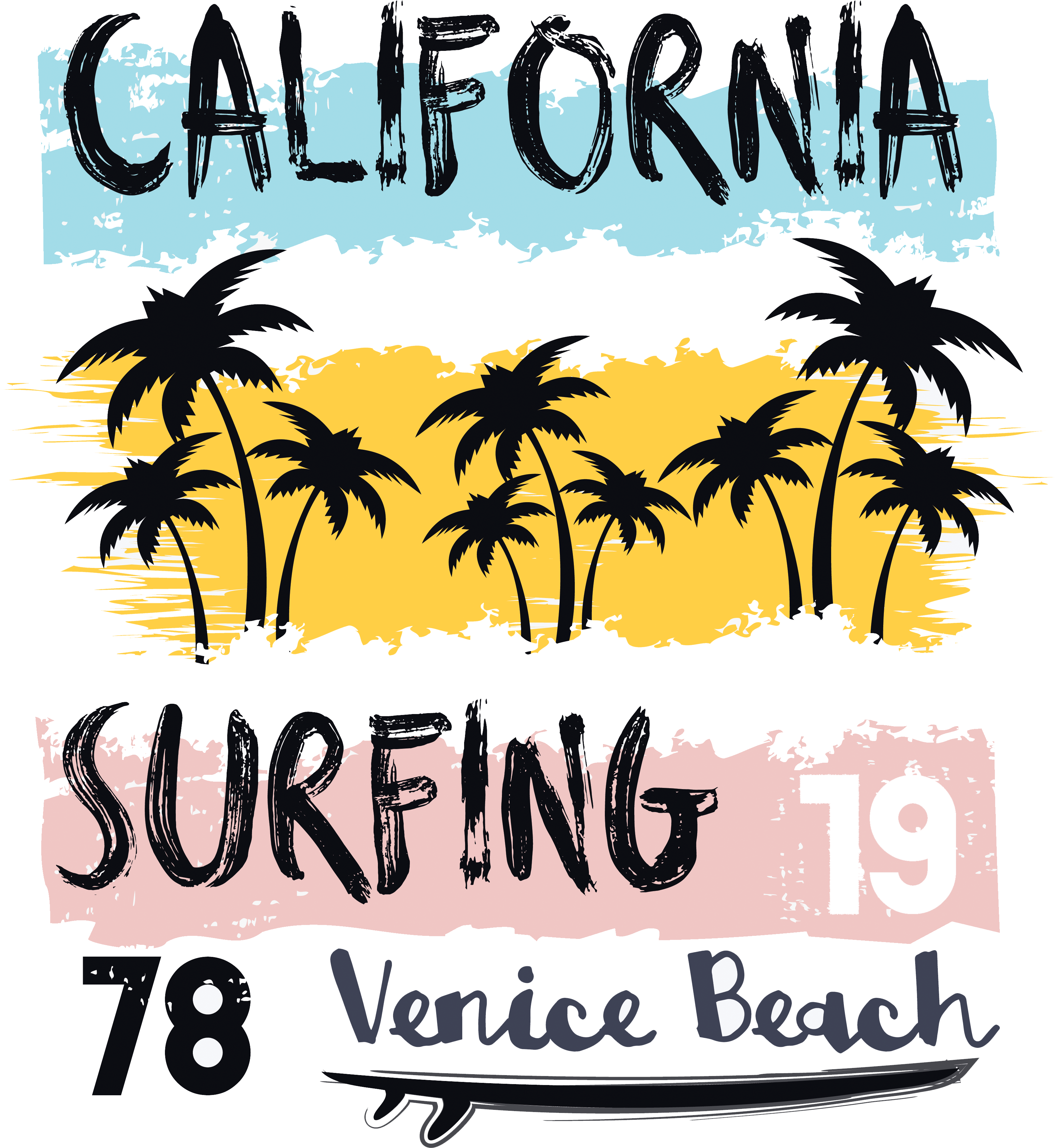 Panel Dresowy California Surfing Na Ecru 55x70cm - Pillow Case Clipart (5000x5000), Png Download