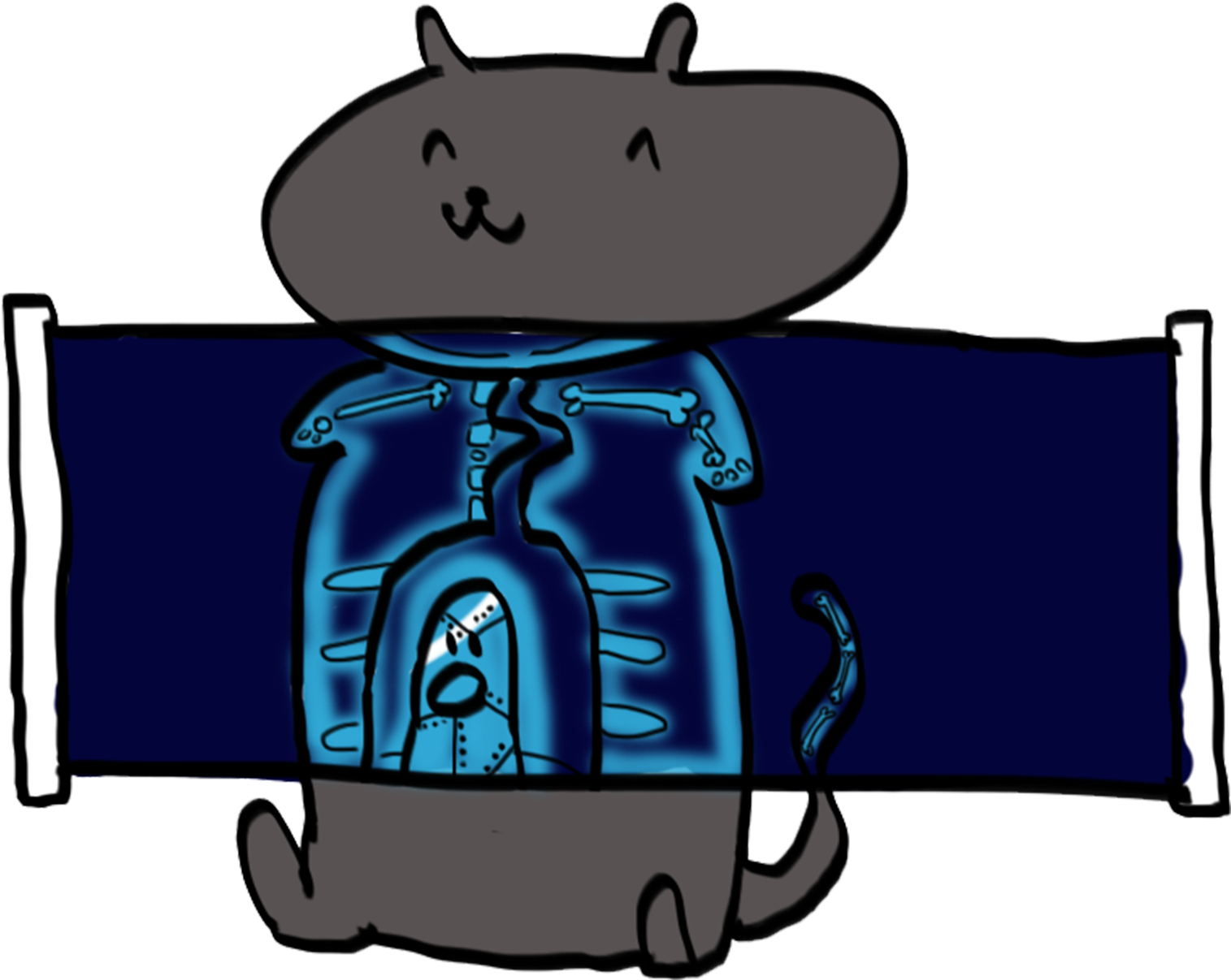 "how About A Robot Penguin Sitting On A Stool In A - Cartoon Clipart (1648x1356), Png Download