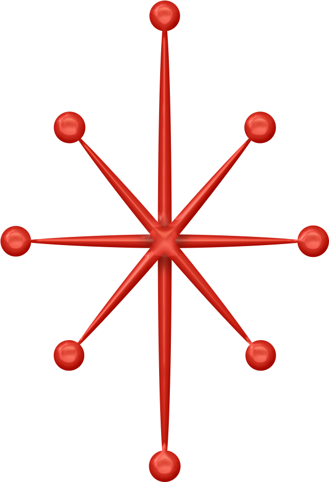 Kaagard Overthemoon Shape2 Red - Fiocco Di Neve Disegno Clipart (650x947), Png Download