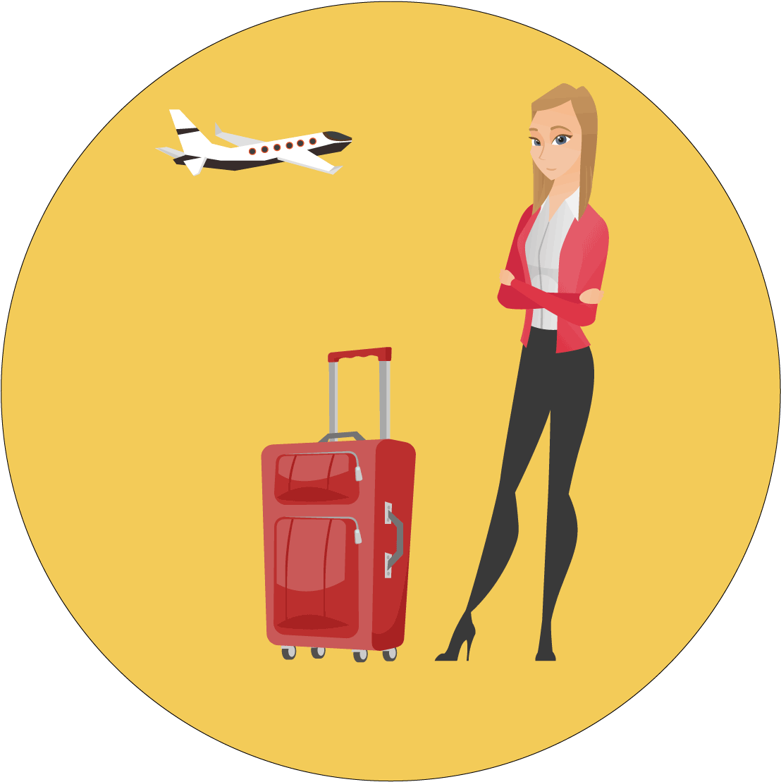 Management Of Vacation Apartments - Airplane Clipart (1134x1134), Png Download