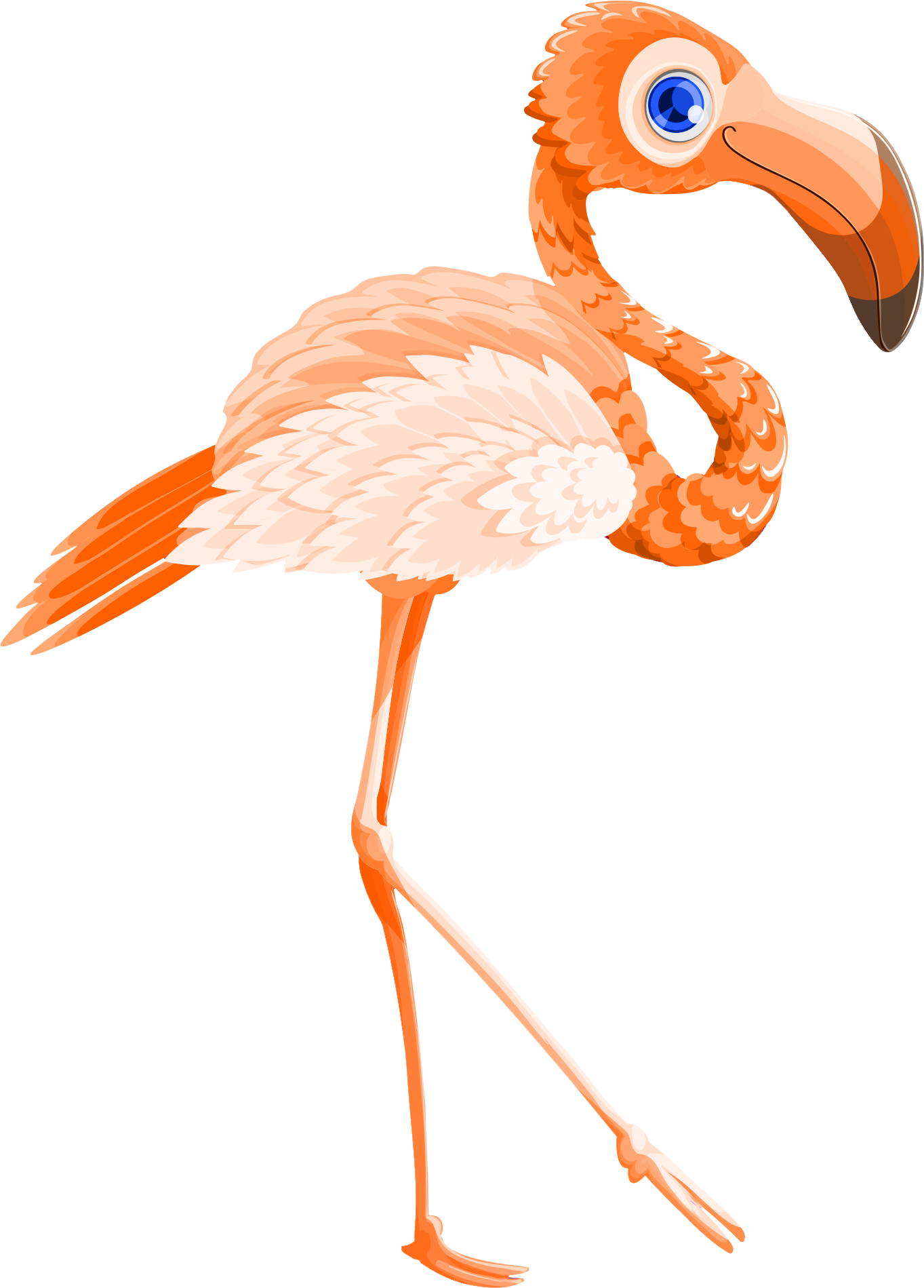 Flamingo Bird Vector Png Transparent Image Pngpix - Greater Flamingo Clipart (1515x2061), Png Download
