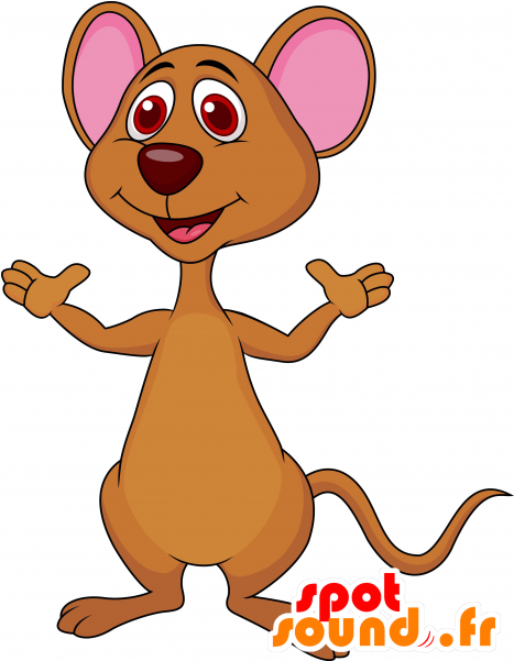 Rat Mascot, Mouse Brown And Pink - Mouse Holding Cheese Clipart (600x600), Png Download