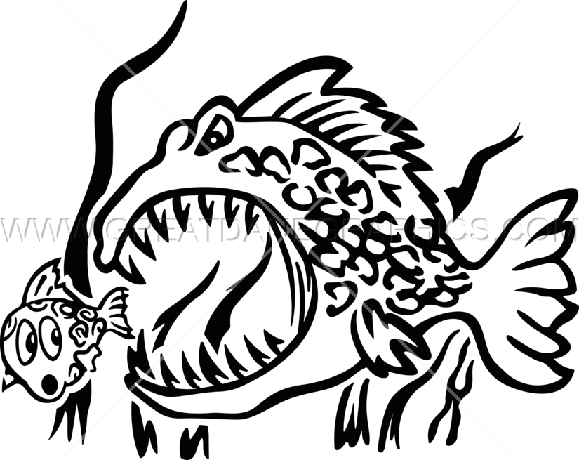 Big Fish Little Fish Clipart (825x655), Png Download