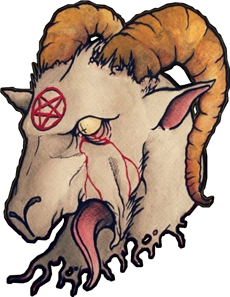 Satan Satanic Goat Blood Bleed Hell Die Kill Pact Devil - Illustration Clipart (1024x1024), Png Download