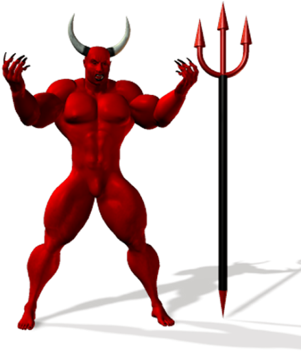 Poser Sharecg - Devil With Trident Clipart (600x561), Png Download