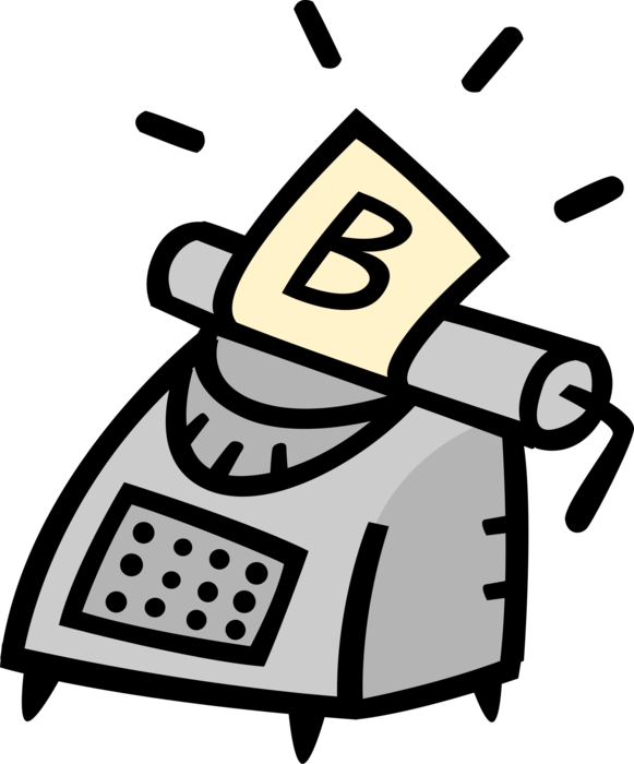 Typewriter Machine For Writing Png Transparent - Machine Clipart (581x700), Png Download