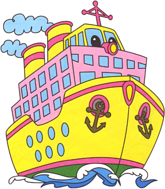 Корабль Мультяшный Пнг Clipart (605x699), Png Download