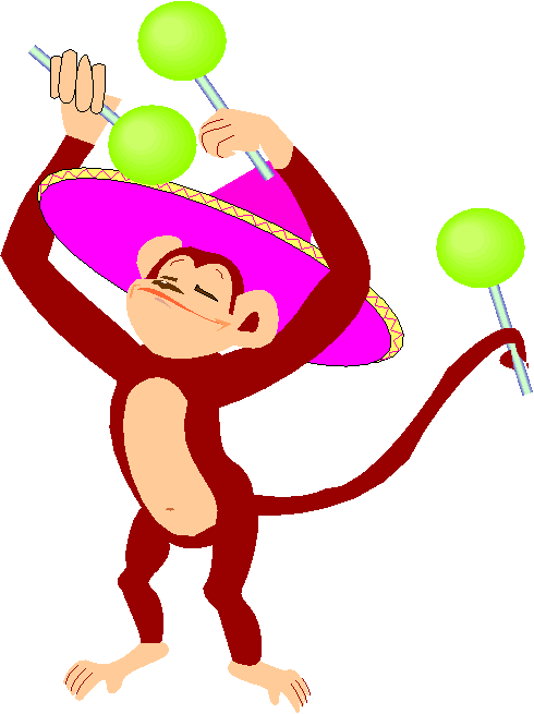 Macaco Tocando Maracas Clipart (490x655), Png Download